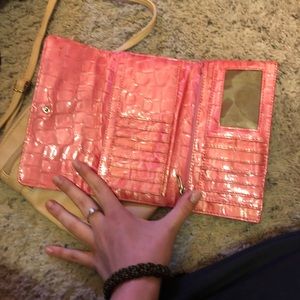 Guess Pink Snakeskin Wallet